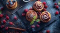 Table With Pastries and Berries