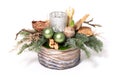 Table decoration Christmas Advent isolated Royalty Free Stock Photo