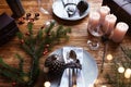 Table decoration for christmas Royalty Free Stock Photo