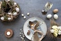 Table decoration for a easter dinner Royalty Free Stock Photo