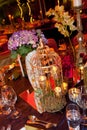 Table Decoration of flowers and candles