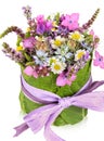 Table decoration, present, flower arrangement Royalty Free Stock Photo