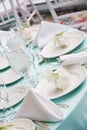 Table details from a wedding Royalty Free Stock Photo