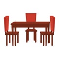 table dinning room with chairs Royalty Free Stock Photo