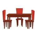 table dinning room with chairs Royalty Free Stock Photo