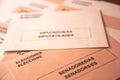 Electoral envelopes for the gouvernement of Canary Islands Royalty Free Stock Photo