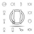 table etiquette icon. Set can be used for web, logo, mobile app, UI, UX on white background Royalty Free Stock Photo