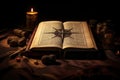 Table faith vintage old paper background religion open book bible candle