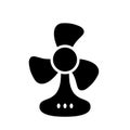 Table fan black monochrome icon