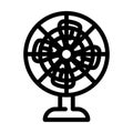 table fan line icon vector illustration Royalty Free Stock Photo