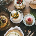 Table filled with homemade cakes