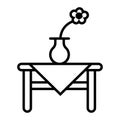 Table flowers icon