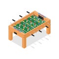 Table Football Game Isometric View. Vector Royalty Free Stock Photo