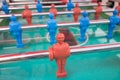 Table football game with red and blue players Royalty Free Stock Photo