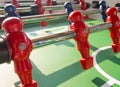 Table football game with red and blue players team Royalty Free Stock Photo