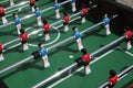 Table football game. Soccer table figures, dressed in yellow and blue. could be a nice symbol for teamwork.. Royalty Free Stock Photo