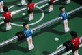 Table football game. Soccer table figures, dressed in yellow and blue. could be a nice symbol for teamwork.. Royalty Free Stock Photo