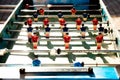 Table football with red team and blue Royalty Free Stock Photo