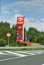 Table with fuel prices at the Orlen gas station,