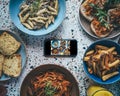 A table full of delicious food in Bali Royalty Free Stock Photo