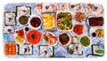 A table full of food during the festival Royalty Free Stock Photo