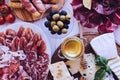 Table full of mediterranean appetizers Royalty Free Stock Photo