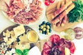 Table full of mediterranean appetizers Royalty Free Stock Photo