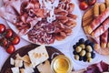 Table full of mediterranean appetizers Royalty Free Stock Photo