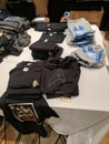 Table full of T-shirts for sale at Star Trek Convention