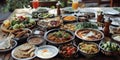 turkish breakfast, full table of turkish food