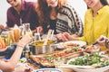 Table full of vegan dishes Royalty Free Stock Photo