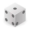 Table game dice icon, isometric style Royalty Free Stock Photo