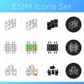 Table games icons set