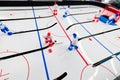 Table hockey game close up shot Royalty Free Stock Photo