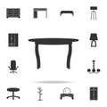 table icon. Detailed set of furniture icons. Premium quality graphic design. One of the collection icons for websites; web design; Royalty Free Stock Photo