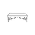 Table icon furniture minimalist logo, vector icon illustration design template Royalty Free Stock Photo