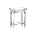 Table icon line minimalist Furniture logo, modern template design, vector icon illustration Royalty Free Stock Photo