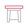 Table vector color line icon Royalty Free Stock Photo