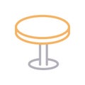 Table vector color line icon Royalty Free Stock Photo