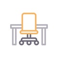 Table vector color line icon Royalty Free Stock Photo