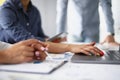 Table with important papers Royalty Free Stock Photo