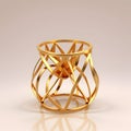 Table jewellery in gold. Openwork stand.