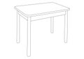 Table kitchen dining black outline