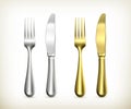 Table knife and fork Royalty Free Stock Photo