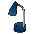 Table lamp. Bright light. Colored vector illustration. Isolated white background. Cartoon style. Home interior item. Desktop. Royalty Free Stock Photo
