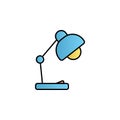 Table lamp color gradient vector icon