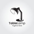 Table Lamp, Desk Lamp, Work Place Lamp Logo Design Template.