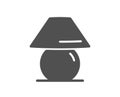 Table lamp icon. Bedside light sign. Vector