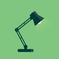 Table lamp icon, flat design style. Desk lamp modern vector illustration Royalty Free Stock Photo