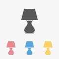 Table lamp icon, lantern, light, lamplight, pineapple top Royalty Free Stock Photo